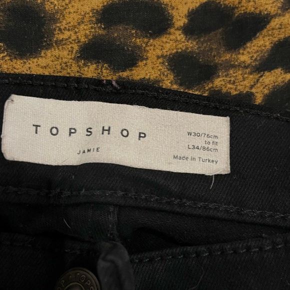 Topshop Jamie High Waist Black Skinny Jeans - Picture 5 of 8